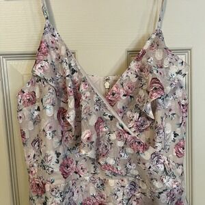 Maxi Babydoll Dress Small Fairycore Floral High Low Y2K Style Scandi Girl